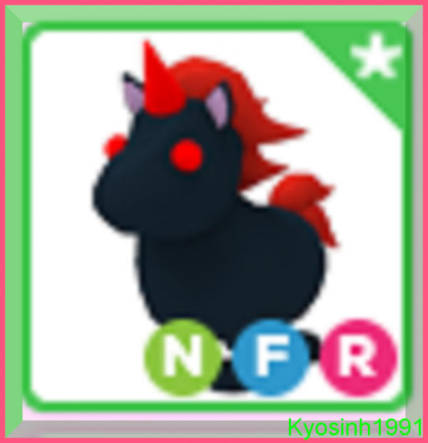 Roblox Adopt Me Neon Evil Unicorn Fly Ride - Evil Unicorn NFR