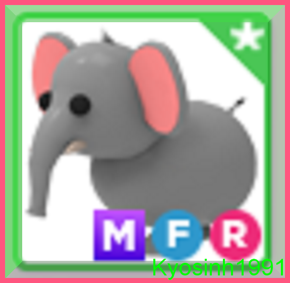 Roblox Adopt Me Mega Neon Elephant Fly Ride - Elephant MFR