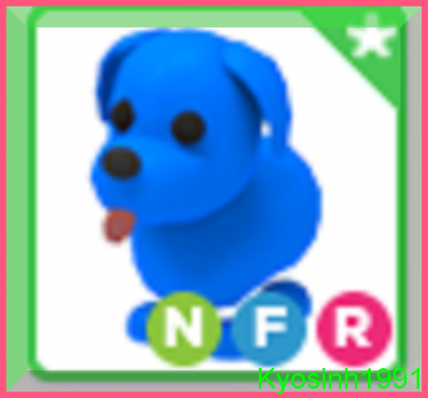 Roblox Adopt Me Neon Blue Dog Fly Ride - Blue Dog NFR