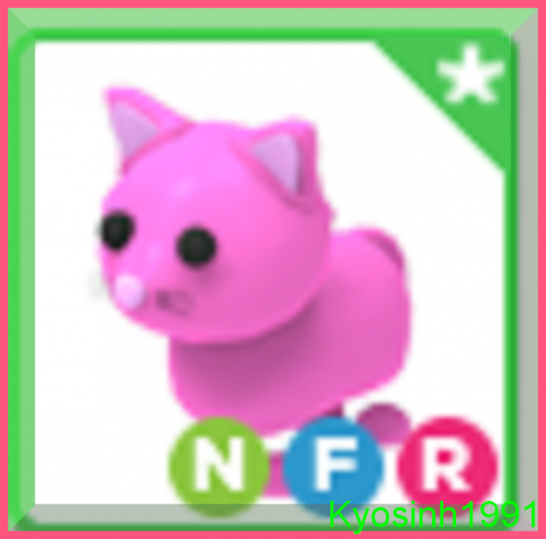 Roblox Adopt Me Neon Pink Cat Fly Ride - Pink Cat NFR