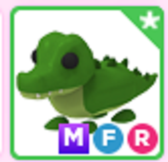 Mega Neon Crocodile Fly Ride - Crocodile MFR Roblox Adopt Me