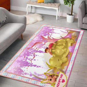 Adopt Me Golden Turtle Carrying a Baby Rug Carpet Kid's Bedroom Living Room