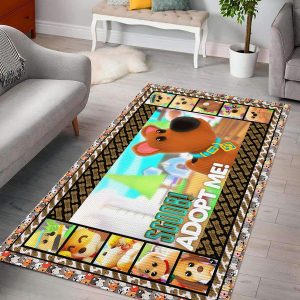 Adopt Me Cute Scoob Rug Carpet Kid's Bedroom Living Room