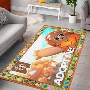 Adopt Me Player Waving Pets Rug Carpet Kid's Bedroom Living Room