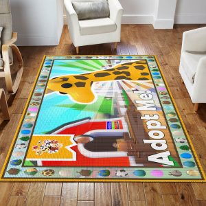 Adopt Me Legendary Giraffe Rug Carpet Kid's Bedroom Living Room