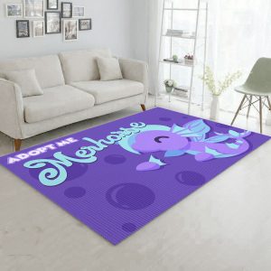 Adopt Me Purple Merhorse Rug Carpet Kid's Bedroom Living Room